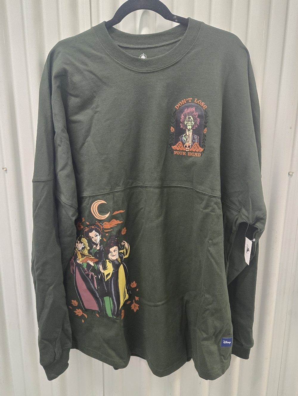 NWT Disney Dark Green Long Sleeve Shirt